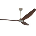 Haiku Universal Mount Outdoor Ceiling Fan with Downlight - Satin Nickel / Cocoa Aluminum