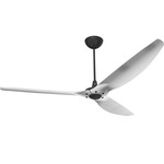 Haiku Universal Mount Outdoor Ceiling Fan - Black / Brushed Aluminum