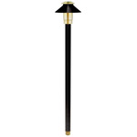 Zion Outdoor Path Light 12V - Black Brass