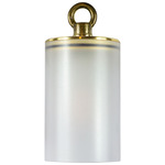 Bryce Outdoor G4 Blaze Downlight Pendant 12V - Brass / Frosted