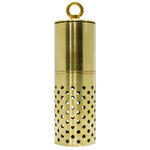 Glacier Perforated Outdoor MR16 Downlight Pendant 12V - Brass