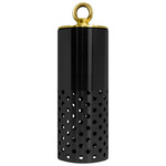 Bryce Perforated Outdoor MR16 Downlight Pendant 12V - Black Brass