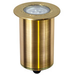 Carlsbad Flange Outdoor Well Light 12V - Brass / Clear
