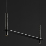 Meta Extra Long Parallel Pendant - Matte Black