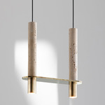 Meta Mini Parallel Pendant - Polished Brass