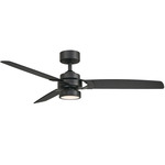 Amped Ceiling Fan with Light - Black / Black