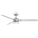 Amped Ceiling Fan with Light - Brushed Nickel / Brushed Nickel
