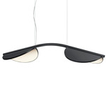 Almendra Arch Linear Pendant - White / Anthracite