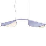 Almendra Arch Linear Pendant - White / Lilac Metallized