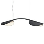 Almendra Arch Linear Pendant - White / Anthracite