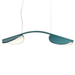 Almendra Arch Linear Pendant - Primer / Bay Blue Metallized