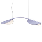 Almendra Arch Linear Pendant - White / Lilac Metallized