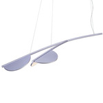 Almendra Organic Linear Pendant - White / Lilac Metallized