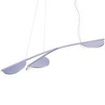 Almendra Organic Linear Pendant - White / Lilac Metallized