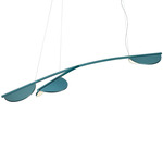 Almendra Organic Linear Pendant - Primer / Bay Blue Metallized