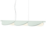 Almendra Linear Pendant - White / White