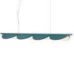 Almendra Linear Pendant - Primer / Bay Blue Metallized