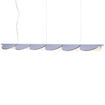 Almendra Linear Pendant - White / Lilac Metallized