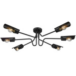 Newton Semi Flush Ceiling Light - Matte Black