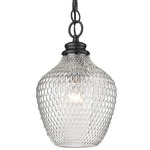 Adeline Pendant - Matte Black / Clear