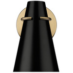 Reeva Wall Sconce - Modern Brass / Matte Black