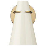 Reeva Wall Sconce - Modern Brass / Glossy Ecru