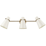 Reeva Bathroom Vanity Light - Modern Brass / Glossy Ecru