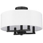 Eliana Semi Flush Ceiling - Matte Black / Modern White