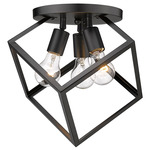 Cassio Semi Flush Ceiling Light - Matte Black