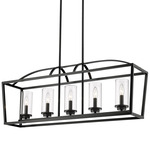 Mercer Linear Pendant - Matte Black / Clear