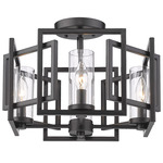 Marco Flush Mount - Matte Black / Clear
