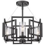 Marco Convertible Semi Flush Mount - Matte Black / Clear
