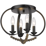 Flori Ceiling Light - Matte Black / Espresso