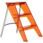 Upper Folding Stepladder - Chrome / Transparent Orange