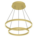Cerchio Chandelier - Brushed Gold / Frosted