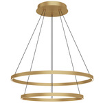 Cerchio Chandelier - Brushed Gold / Frosted