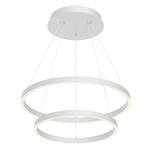 Cerchio Chandelier - White / Frosted