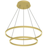 Cerchio Chandelier - Brushed Gold / Frosted