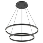 Cerchio Chandelier - Black / Frosted