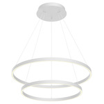Cerchio Chandelier - White / Frosted