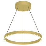 Cerchio Pendant - Brushed Gold / Frosted