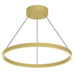 Cerchio Pendant - Brushed Gold / Frosted