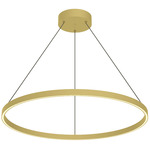 Cerchio Pendant - Brushed Gold / Frosted