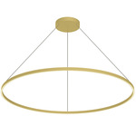Cerchio Pendant - Brushed Gold / Frosted