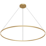 Cerchio Pendant - Brushed Gold / Frosted