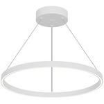 Cerchio Pendant - White / Frosted