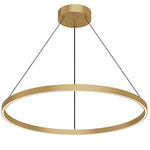 Cerchio Pendant - Brushed Gold / Frosted