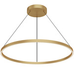 Cerchio Pendant - Brushed Gold / Frosted