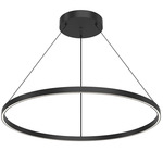 Cerchio Pendant - Black / Frosted