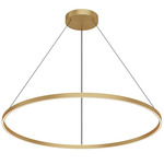 Cerchio Pendant - Brushed Gold / Frosted
